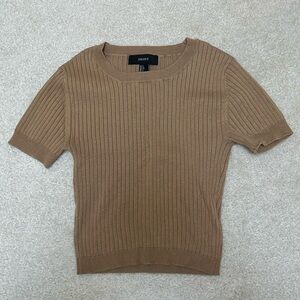 Tan ribbed tshirt